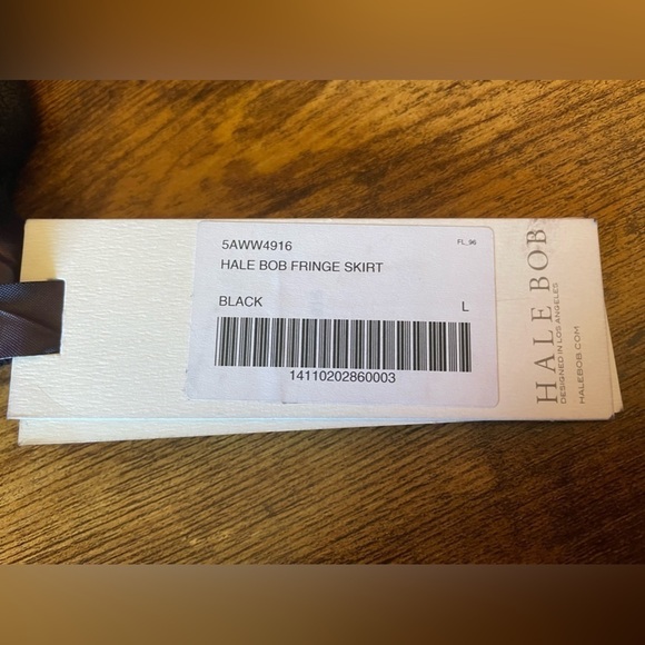 Hale Bob NWT black vegan leather fringe skirt - Picture 6 of 10